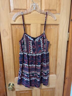 🌵5 for $20🌵Living Doll Women’s Patterned Spaghetti Strap Tank Top